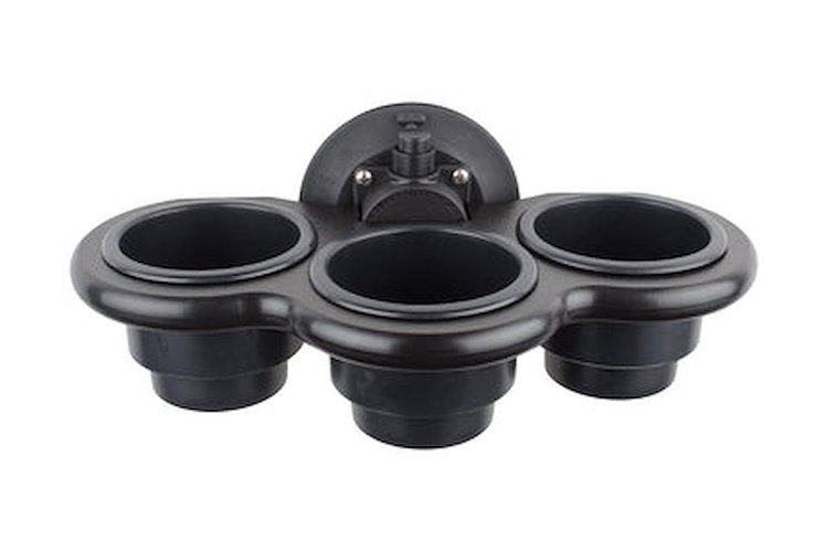 MC5311B 3-Cup Holder, Vertical Mount - Black