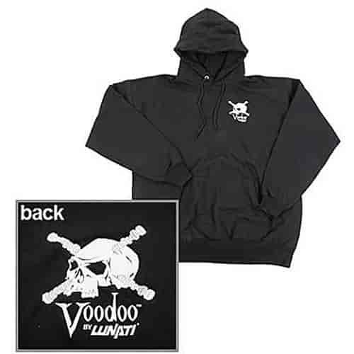 Voodoo Hooded Sweatshirt Black w/White Logo