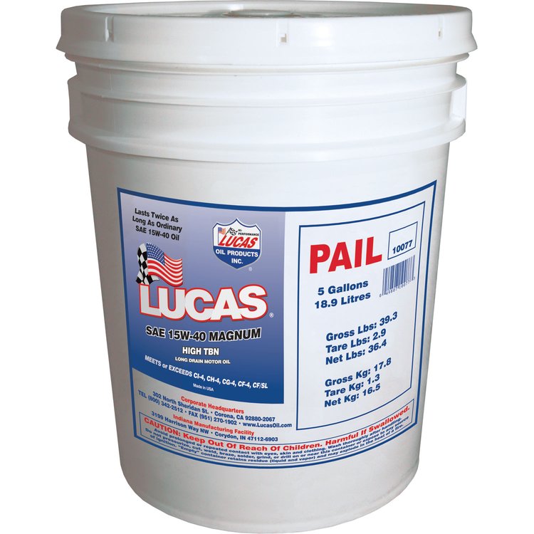 10077 SAE 15W-40 Magnum Motor Oil 5 Gallon Pail
