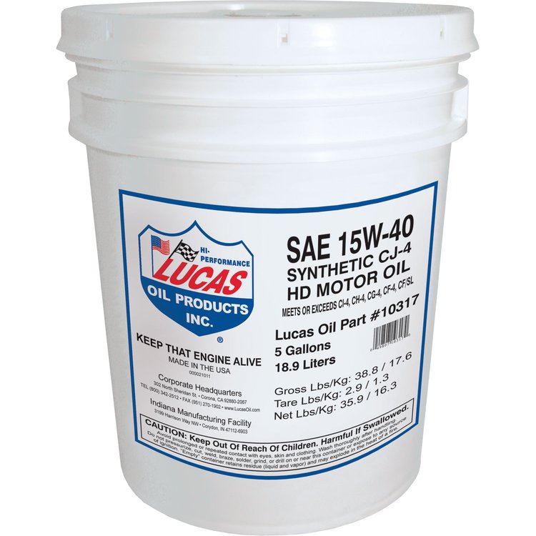 Synthetic 15W40 CJ-4 Truck Oil 5 Gallon