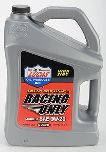 0W-20 Synthetic Racing Only Oil 5 Quart