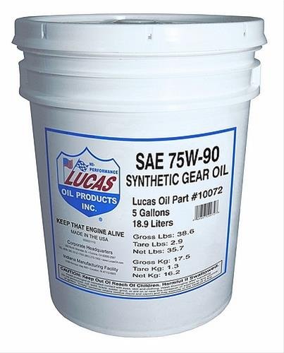 Synthetic SAE 250 Race Gear Oil 5 Gallon Pail