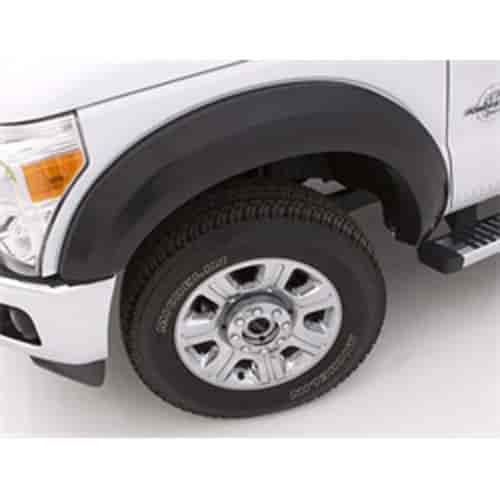 Extra Wide Style Fender Flare Set Front And Rear Smooth Black