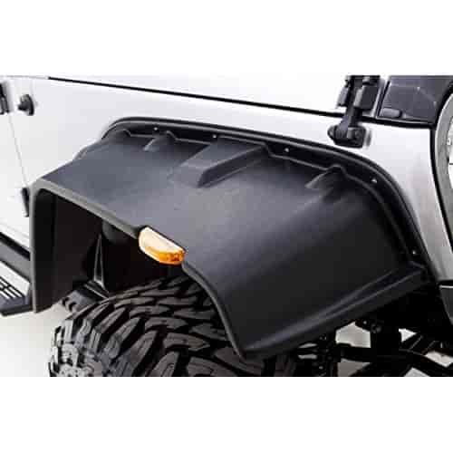 Front & Rear Flat Fender Flares 2007-16 Jeep Wrangler JK 2-Door/4-Door
