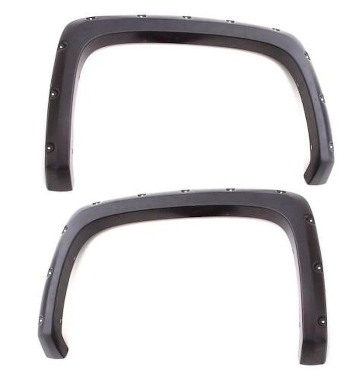 RX-Rivet Style Rear Fender Flares For Select Late-Model GMC Sierra 1500 Trucks [Textured Finish]