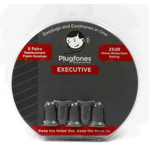 Grey Foam Earplug Replacements for Executive Plugfones