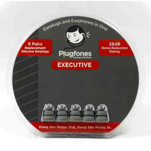 Grey Silicone Earplug Replacements for Executive Plugfones