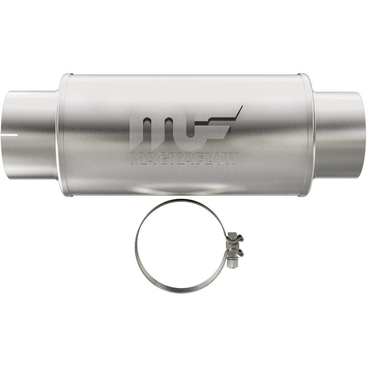 12776 Round Straight-Through Performance Exhaust Muffler