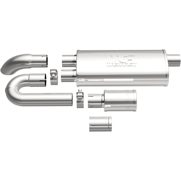 14009 Oval Straight-Through Performance Exhaust Muffler