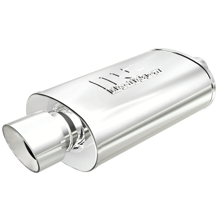 Race Series Universal Muffler With Single Tip Inlet/Outlet: 3"/4"