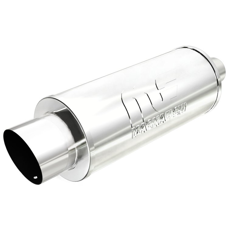 Race Series Universal Muffler With Single Tip Inlet/Outlet: 2.25"/4"