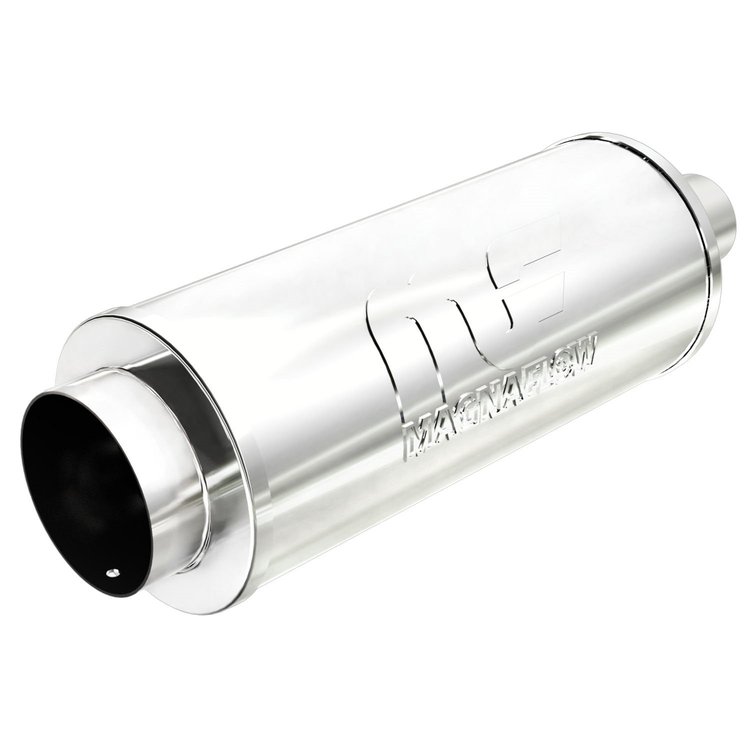 Street Series Universal Muffler With Single Tip Inlet/Outlet: 2.25"/4.5"