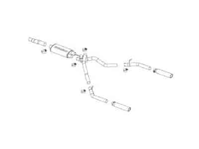 Ford Cat-Back Exhaust System 2004-1/2 to 2007 F150 4.6L/5.4L Crew and extended cab, short bed