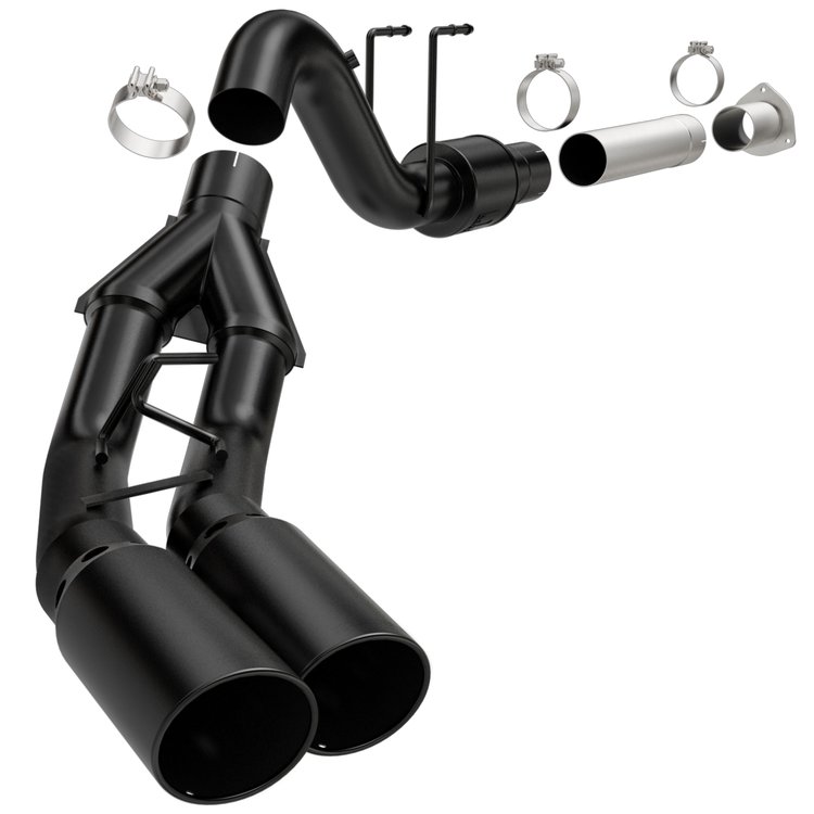 Black Filter-Back Exhaust System 2015 F-250/F-350/F-450 Super Duty 6.7L Diesel