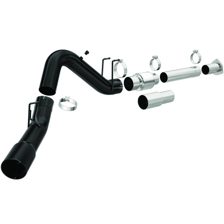 Black Filter-Back Exhaust System 2015 F-250/F-350/F-450 Super Duty 6.7L Diesel