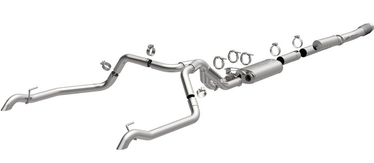 19703 Overland Series Cat-Back Performance Exhaust System Fits Select Chevrolet Silverado 1500 ZR2, GMC Sierra 1500 AT4X 6.2L