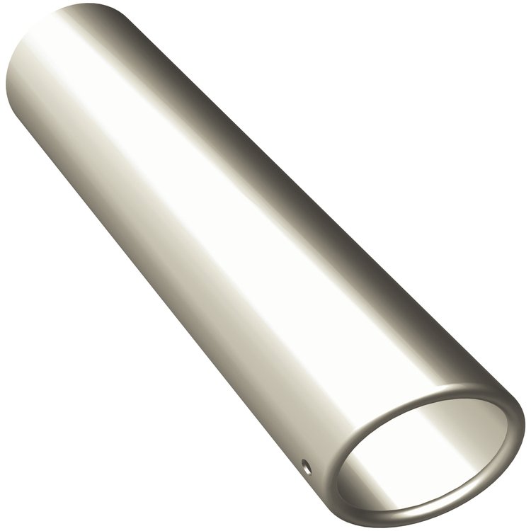Polished Stainless Steel Weld-On Single Exhaust Tip Inlet Inside Diameter: 3"