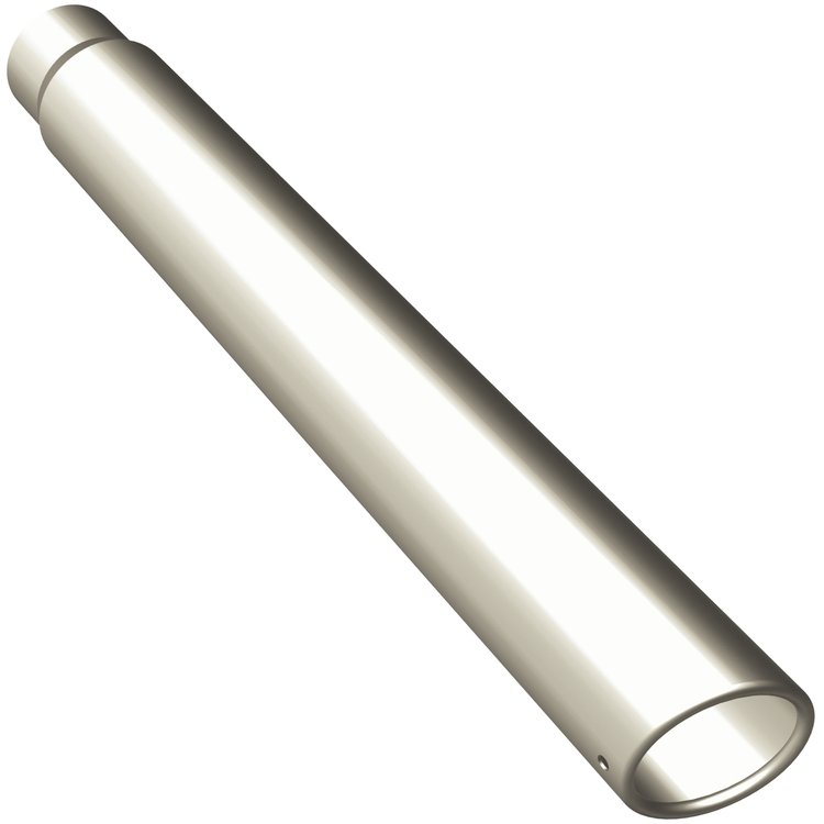 Polished Stainless Steel Weld-On Single Exhaust Tip Inlet Inside Diameter: 2.5"