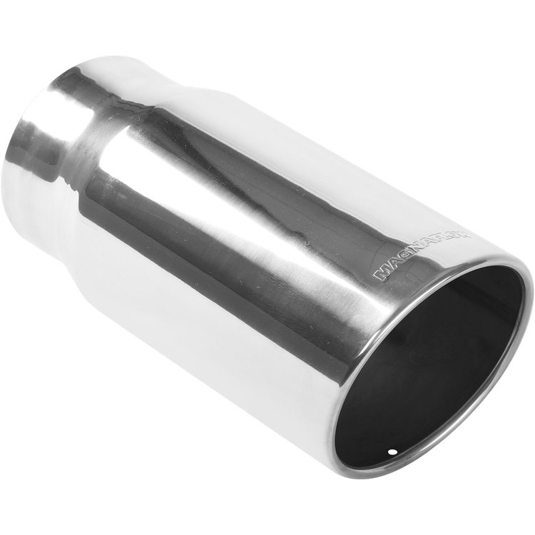 Polished Stainless Steel Weld-On Single Exhaust Tip Inlet Inside Diameter: 5"
