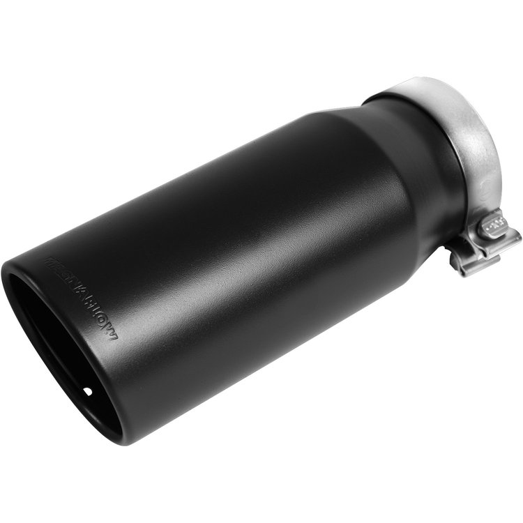 Polished Stainless Steel Clamp-On Single Exhaust Tip Inlet Inside Diameter: 4"