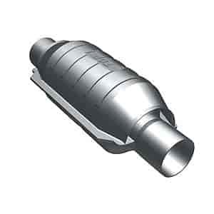 Oval Catalytic Converter 2" Inlet/Outlet Diameter 13" Overall Length 9" Body Length 5.125" Wide