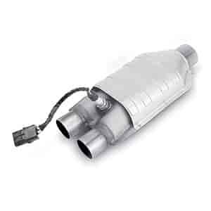 Dual Oval Catalytic Converter 2"/2.5" Inlet/Outlet Diameter