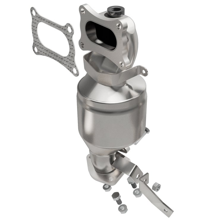 Direct Fit Catalytic Converter 2 in. Tubing 4.75 in. Inlet 2 in. Outlet 5 in. Width 6.125 in. Length