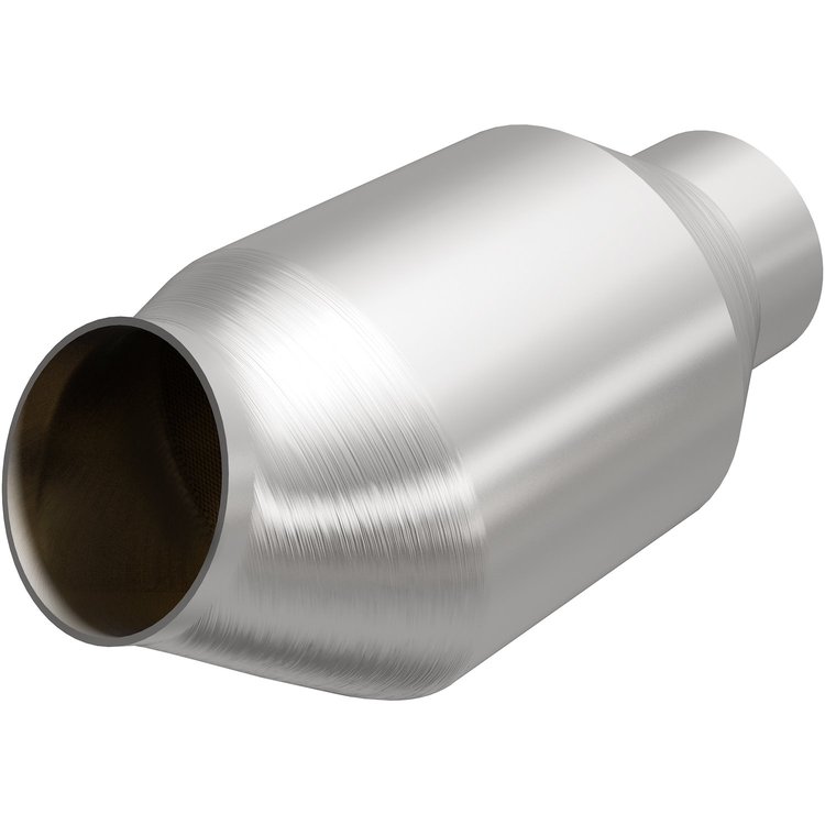 Pre OBD-II Spun Catalytic Converter Inlet/Outlet: 2.5" (Angled Inlet)