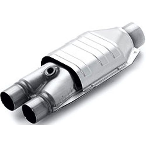 Oval Catalytic Converter 2.0" Inlet/2.5" Outlet Diameter