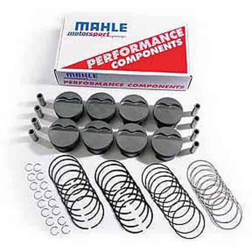 Small Block Ford PowerPak Piston & Ring Kit Forged 4032 High Silicon Low Expansion Aluminum Alloy