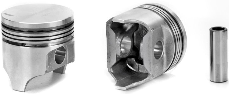 Single Silvolite Dualoy Piston - 6.0L GM V8 1966-85
