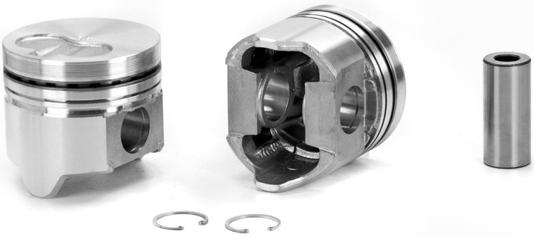 Single Silvolite Dualoy Piston - 6.2L GM V8 1982-93