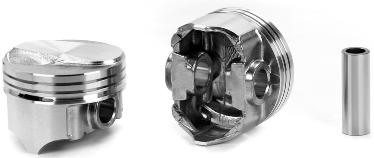 Single Left Silvolite Hyper Piston - 7.4L Mercruiser V8