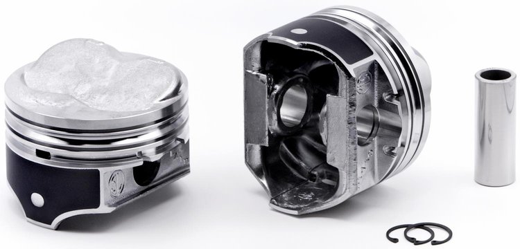 KB Single Claimer Piston - Chevy 350 Rod 5.700 Hollow Dome 4cc 2V