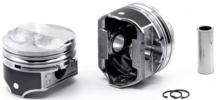 KB Single Claimer Piston - Chevy 350 Rod 5.700 Solid Dome -6cc 2V
