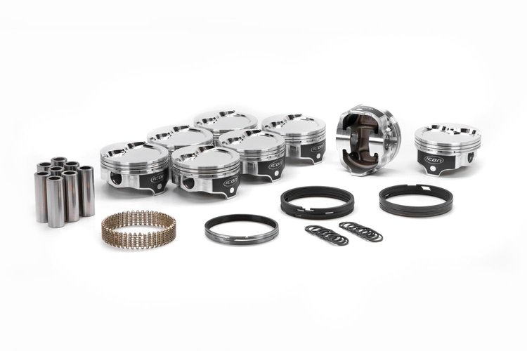 ICON Forged Single Piston - Ford 408W Rod 6.250 Step Dish 25.8cc 2V or Ford 418W Rod 6.200 Step Dish 25.8cc 2V