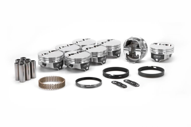 ICON Forged Piston - Chevy 400 Rod 5.700 Step Dish 15.2cc 2V