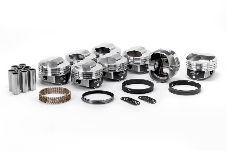 ICON Forged Single Piston - Chevy 427 Rod 6.385 AND Chevy 489 Rod 6.135 oc Hollow Dome .425 -38cc 1V