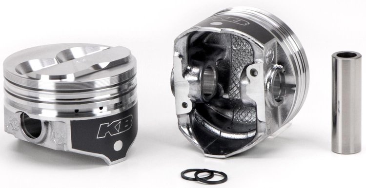 KB Hyper Single Piston Chevy 350 Rod 5.700 Solid Dome -.5cc 2V