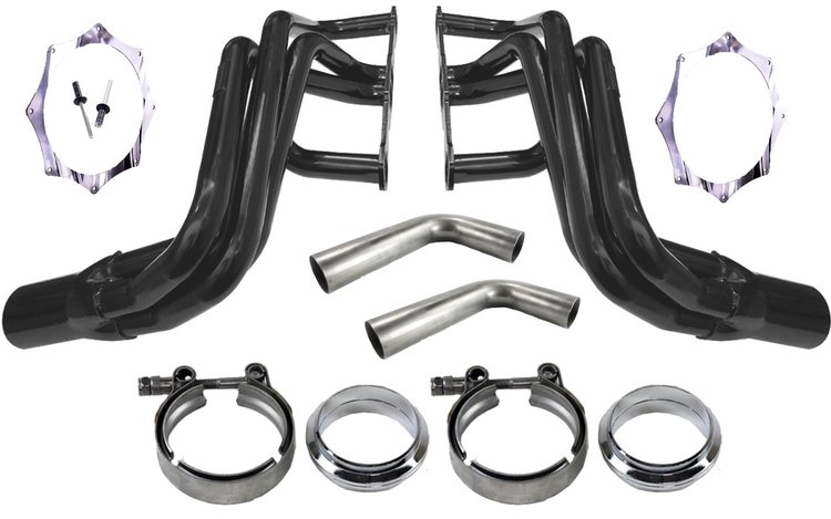 S-10 Truck Forward Exit V8 Conversion Header Kit - Small Block Chevy - Standard Ports