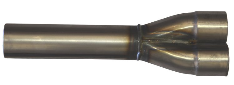 2-into-1 Y-Pipe Collector [2.375 in. Inlets, 2.750-3 in. Outlet]