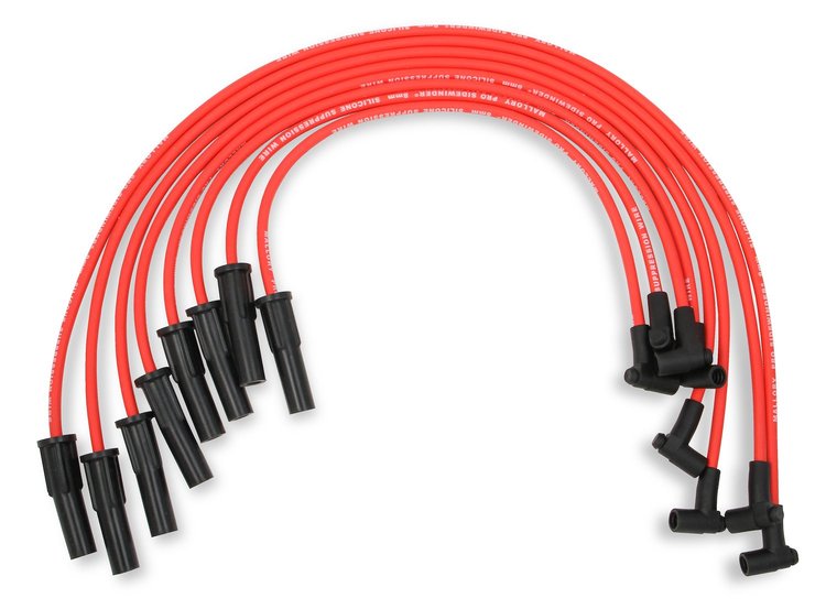 8mm Red Pro Wire Spark Plug Wire Set 1974-1976 Big Block Chevy 454