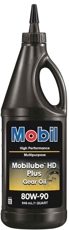 Mobilube HD Plus Gear Lube 80W90,  1Quart