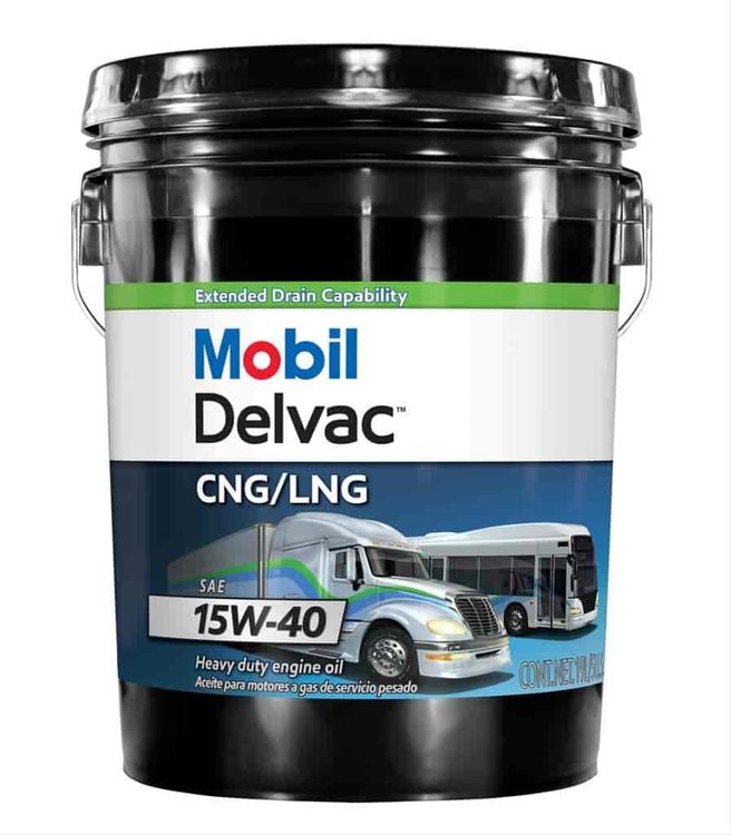 121113 Delvac CNG/LNG Heavy-Duty Diesel Engine Oil, 15W-40, 5-Gallons