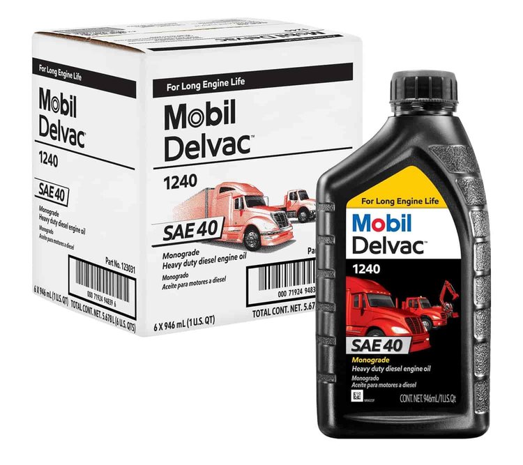 Delvac 1240 40W Diesel Engine Oil, 6-Quarts
