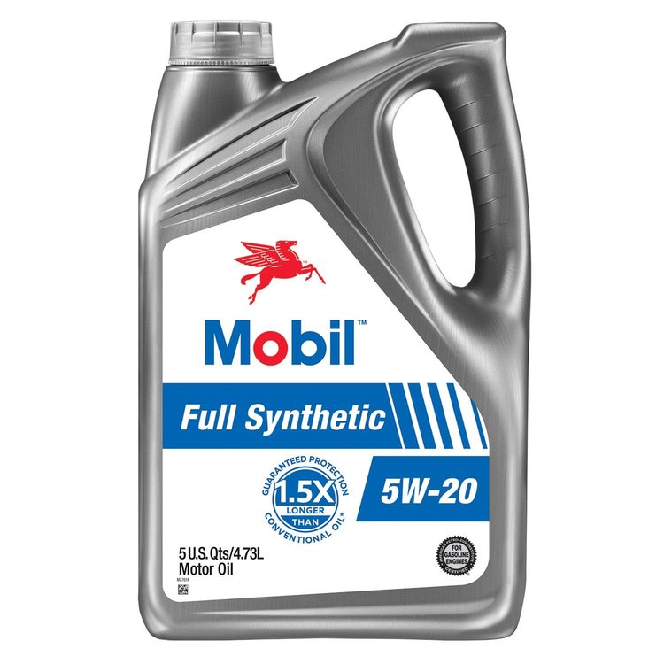 Mobil Full-Synthetic Engine Oil 5W20 5-Quart Jug