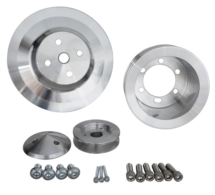 Performance Ratio V-Belt Pulley Set 2-Groove Crank Pulley