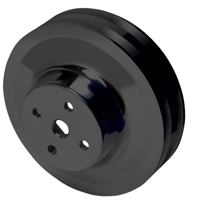 10052-08 Big Block Chrysler V-Belt Water Pump Pulley - Black (2V)