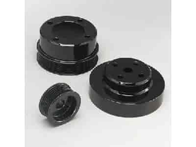 Power & Amp Series Serpentine Pulley Kit 4-3/8", 6-Rib Crank Pulley