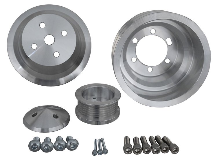 Performance Ratio Serpentine Belt Pulley Set 6-Rib Crank Pulley